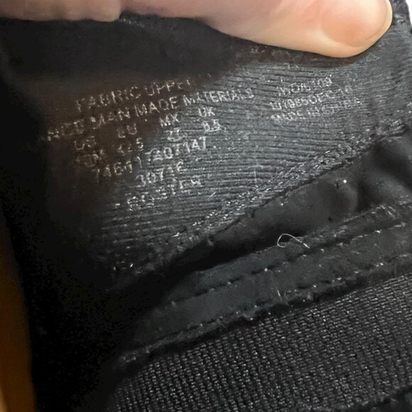 SM Women's Black Roster Fashion Bootie Black Peep Toe Zipper Chunky Heel 10M - Picture 4 of 5